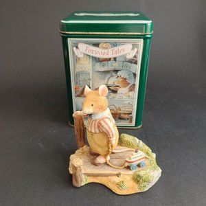 Foxwood Tales Villeroy & Boch 1994 Harvey Mouse 5 Picnic at Foxwood w/ Tin